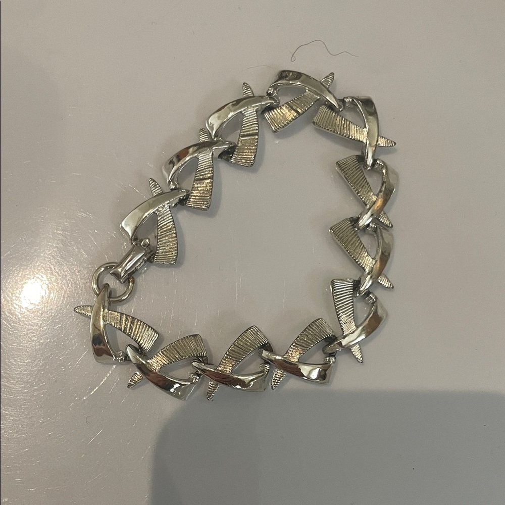 Silver Linked Geometric Bracelet